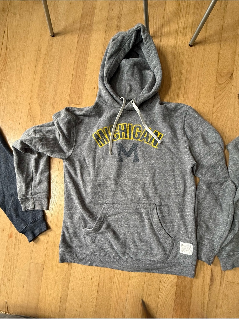 Michigan Arch with M Logo Gray Hooded Sweatshirt -have two to sell